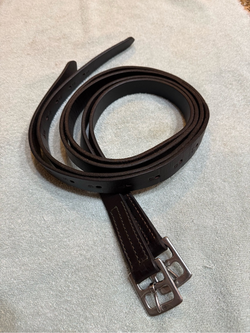 TORY leathers Equestrian Classic Dark Brown Leather Stirrup Leathers 56 inches